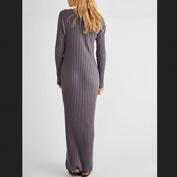 Free People Walk About Maxi Dress in Navy Stone (Size XS) - Picture 2 of 4